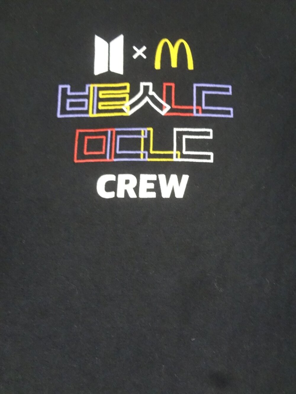 BTS x McDonalds Crew KPOP FOOD COLLAB - BLACK MEDIUM T-SHIRT L532